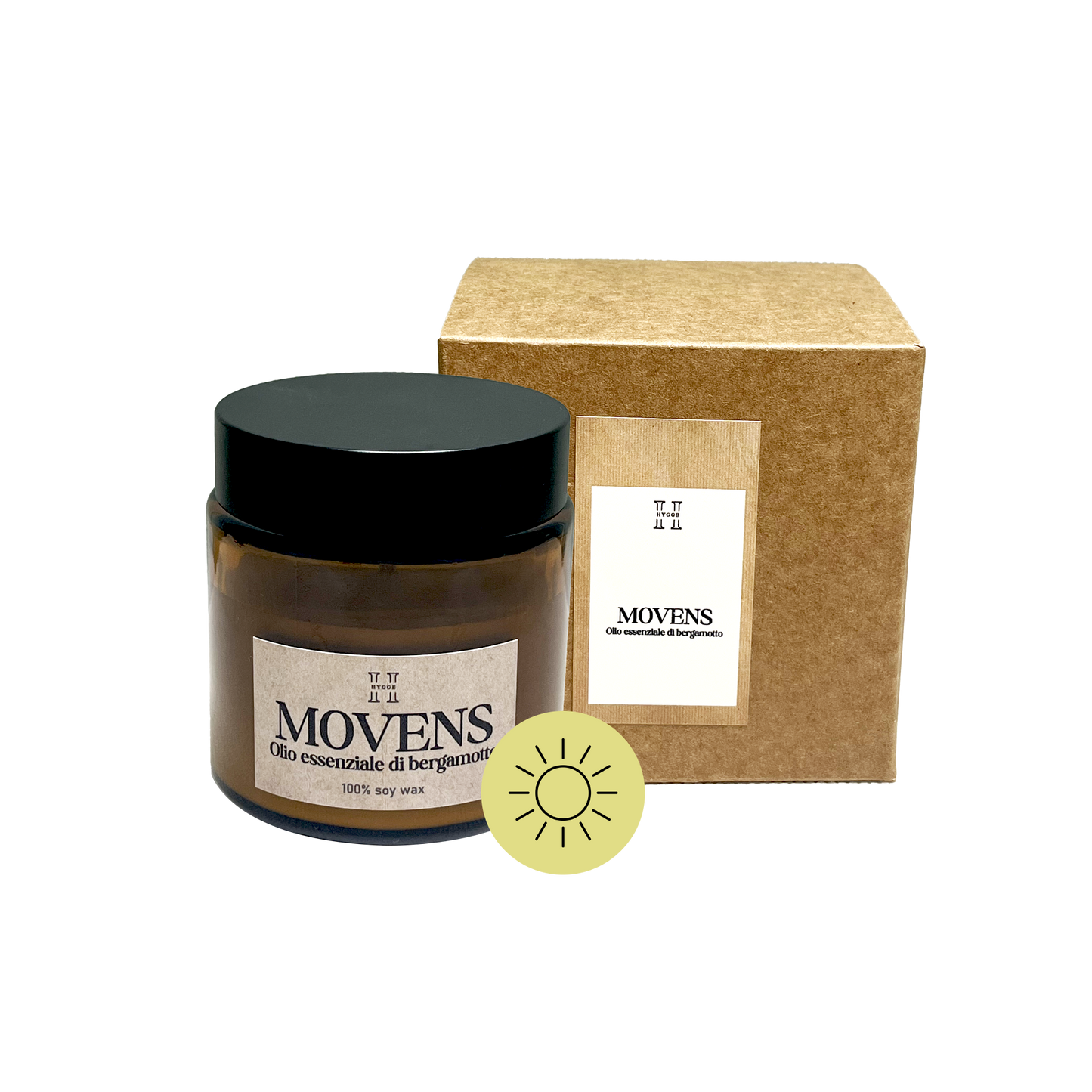 Candela movens con olio essenziale di bergamotto, per iniziare al meglio la giornata