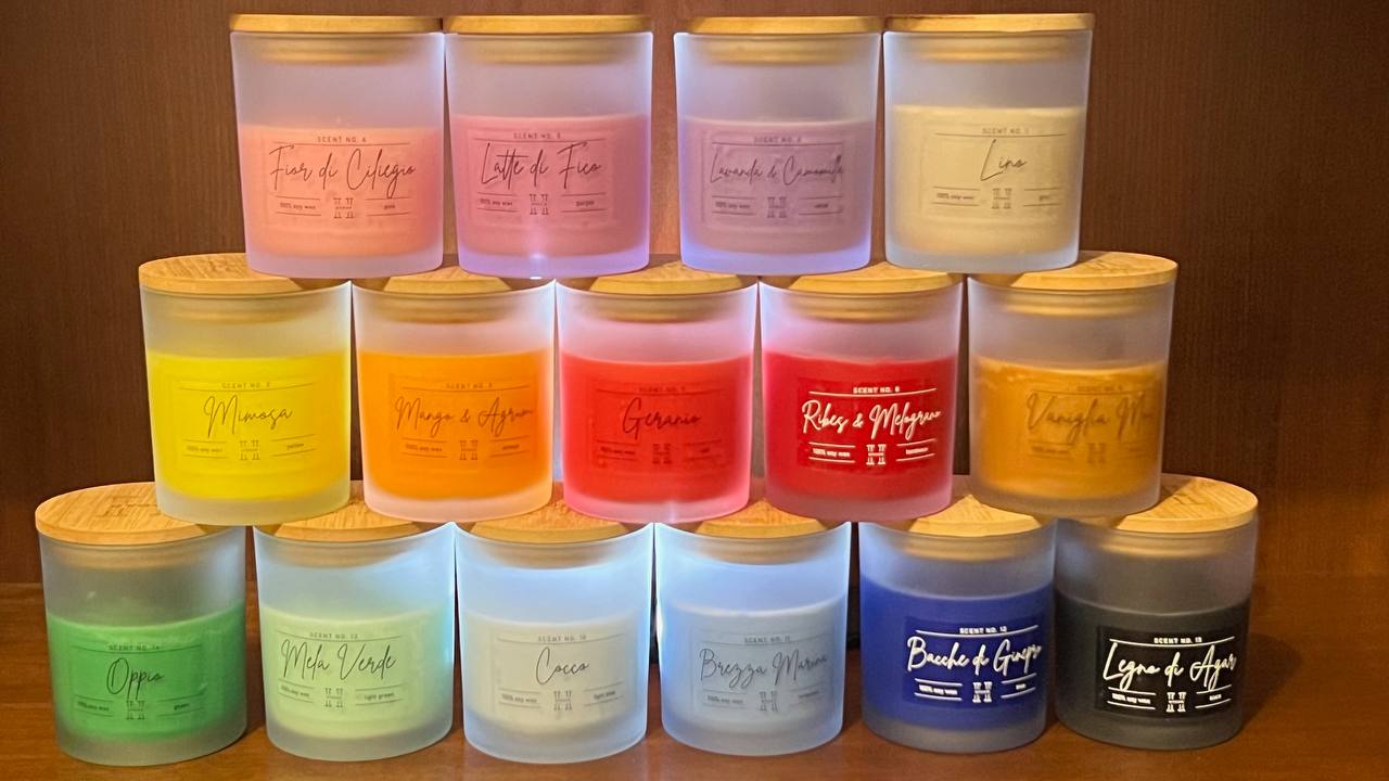Linea completa profumata candele hygge