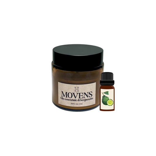 Candela movens con olio essenziale di bergamotto